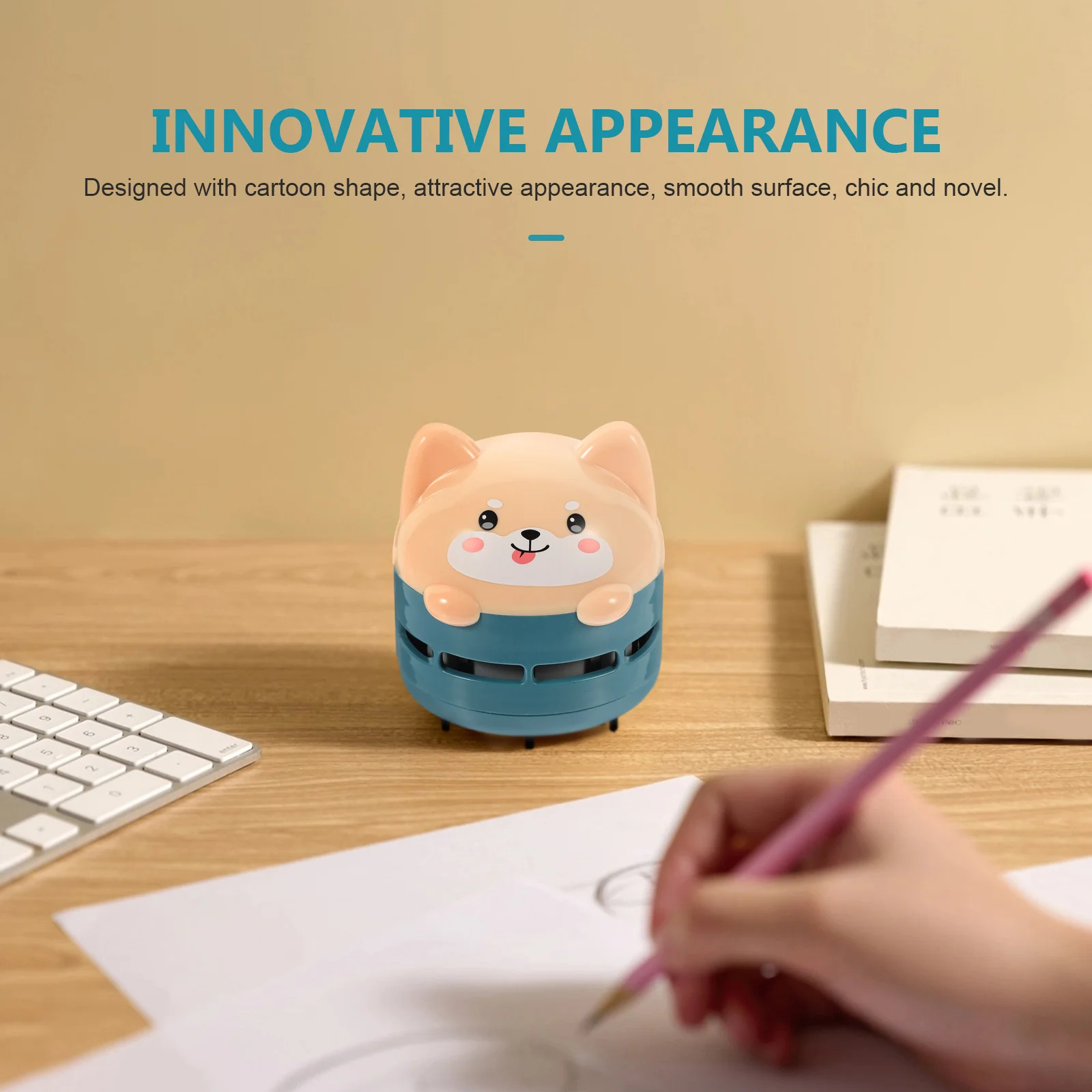 1 Buah Penyedot Debu Mini Portabel Desain Kartun Kompak untuk Meja Keyboard Pengumpul Debu Meja Pembersih Usb Desktop Mobil Rumah