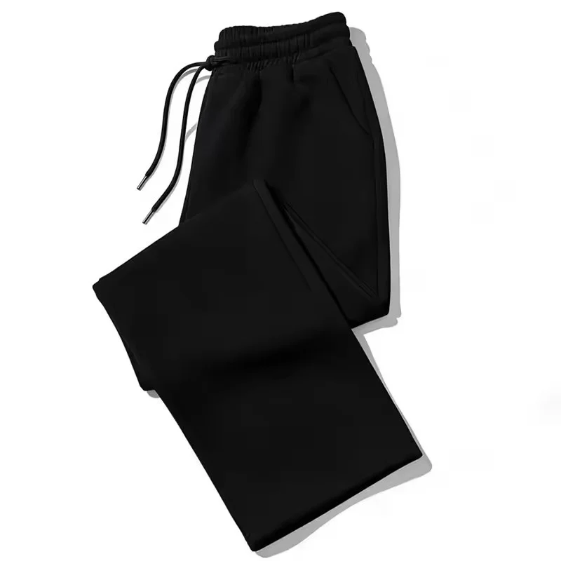 Herbst-Winter Damen Jogginghose, gerade geschnittene Hose, lockere Freizeithose, Damen-Hose mit Kordelzug, vielseitige Damen-Weitbein-Hose – Detail 2