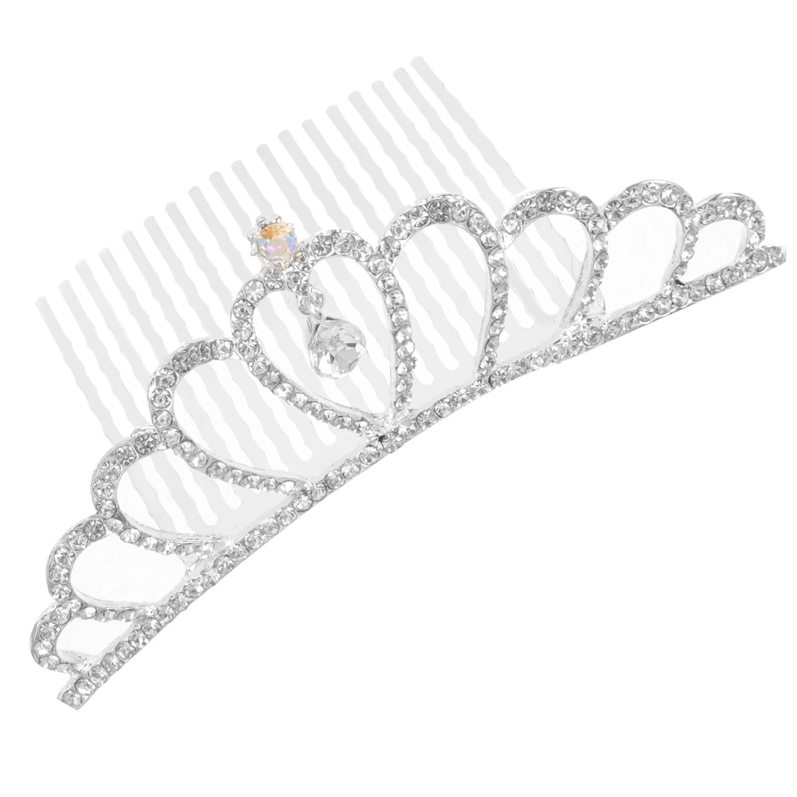 Rhinestone Crown Hair Comb for Little Girl - Elegant Girl Tiaras Party Wedding Hair Accessories Decorative Crown