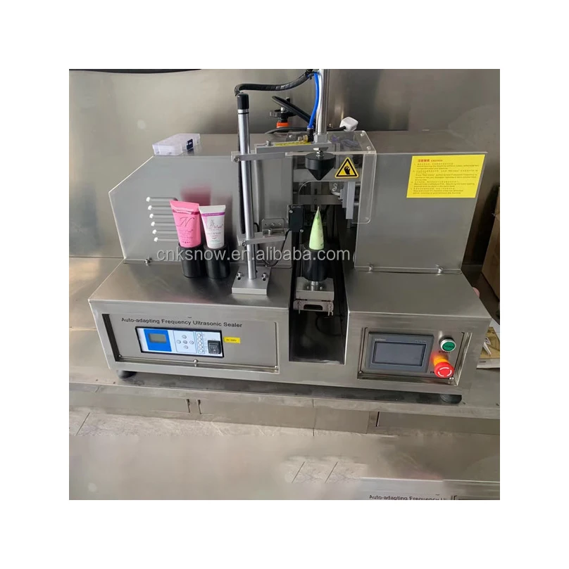 2025 High Efficiency Semi Automatic Ultrasonic Plastic Soft Cosmetic Lotion Cream Tube Positioning Sealer Tube Sealing Machine