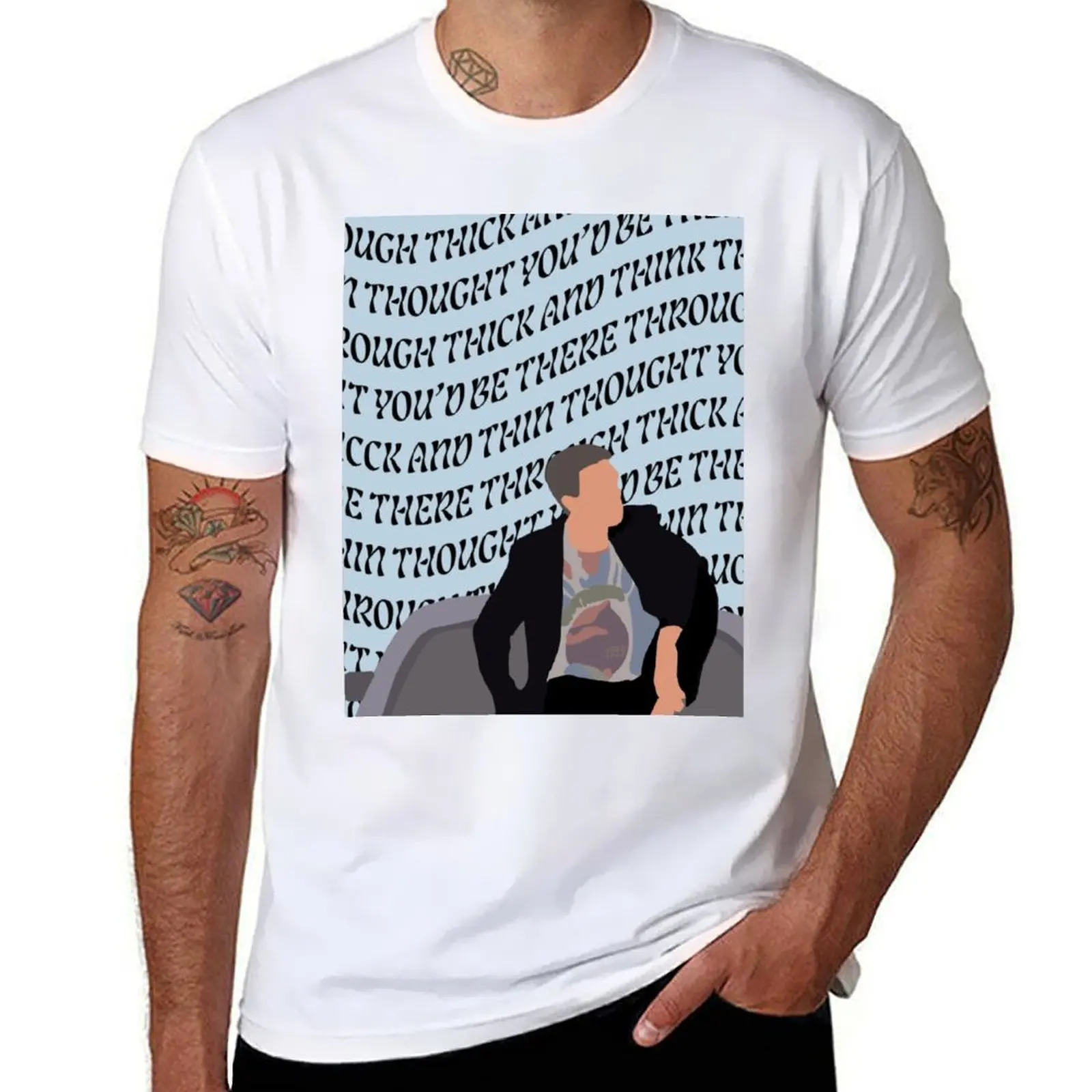 

Thick and Thin LANY Paul Klein T-Shirt cotton t shirts man 100% man t shirt luxury t shirts for man cotton soft T-shirt