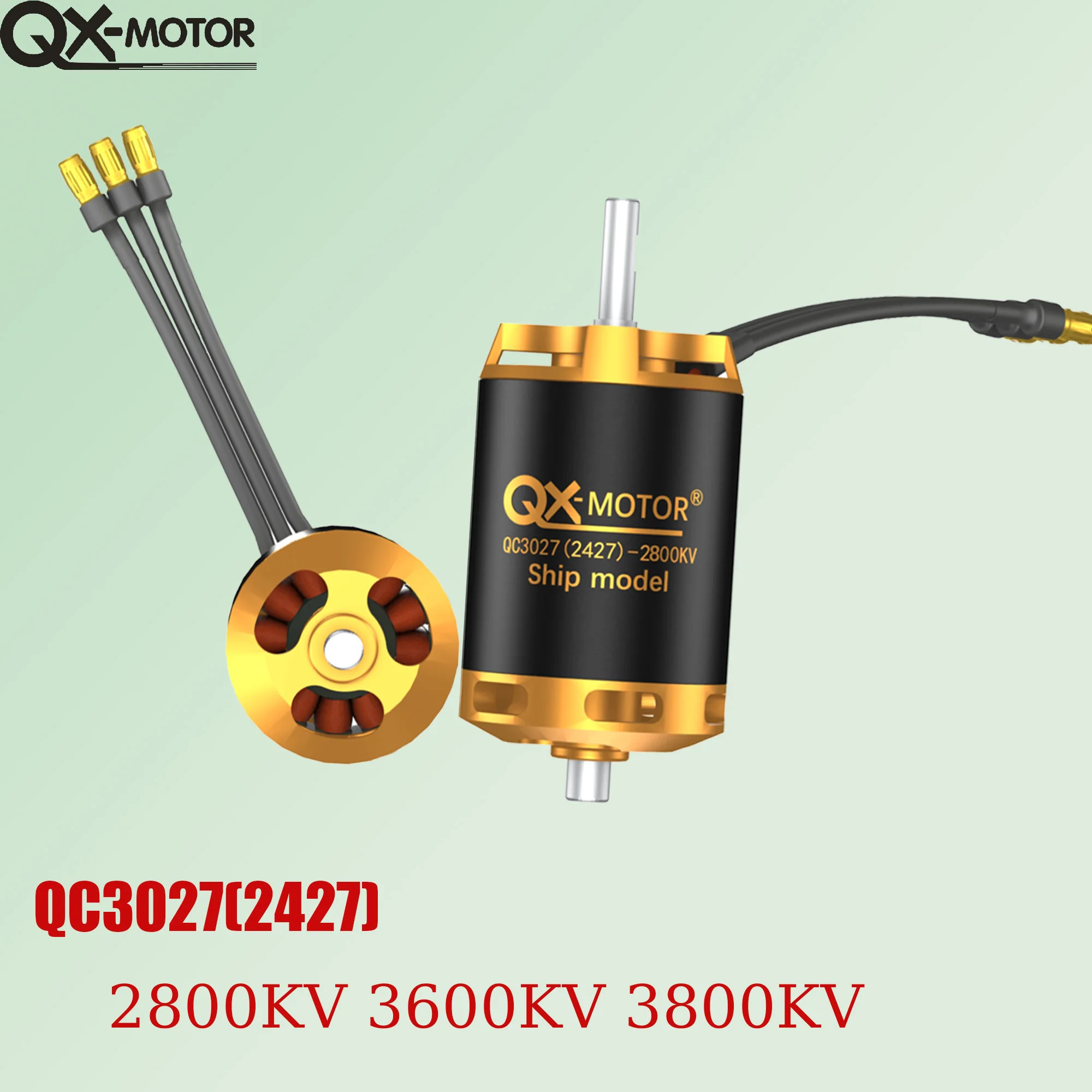 QX-Motor Brushless Motor QC3027 3600KV 2800KV 3800KV For RC Car Ship Boat Plane Model