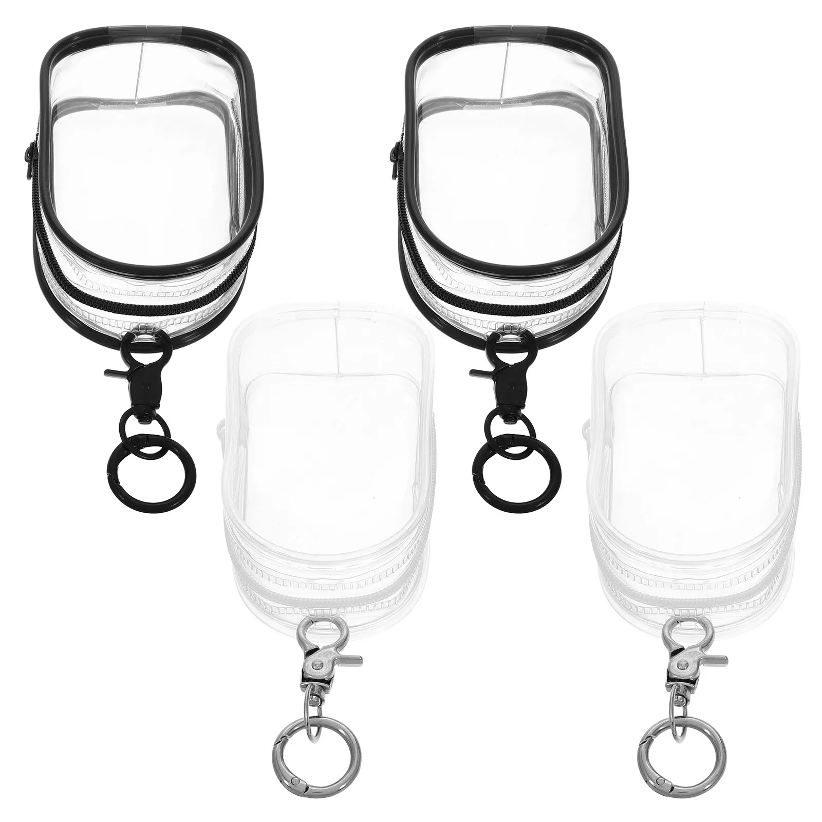 

Набор из 4 прозрачных чехлов-брелоков для мини-фигурок: высокопрозрачные сумки для переноски, идеально подходят для коллекционеров, путешествий и домашнего использования