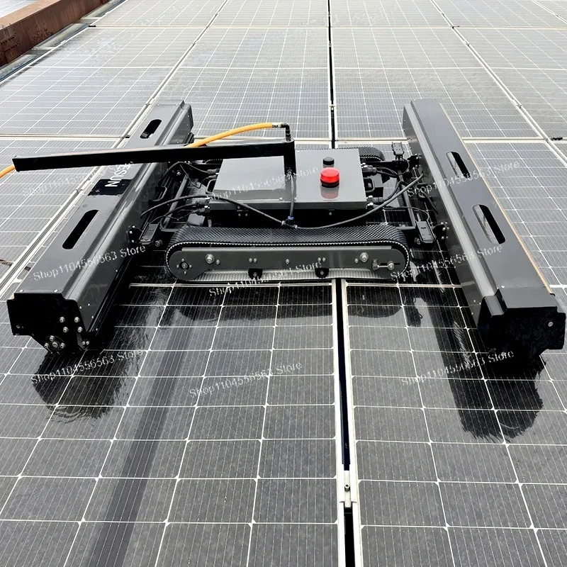 2025 Solar Panel Cleaning Robot Automatic Double Brush Extra Long Track for PV Solar Farm Power Station Equipment