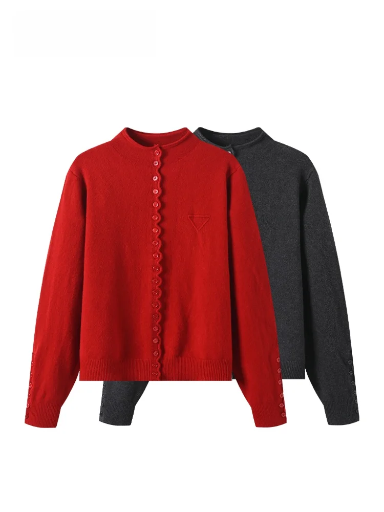 

Loose Long Sve round Ne Base irt for Women plus Size Comfortable Versatile Red Top for Winter Season plus Size Faion