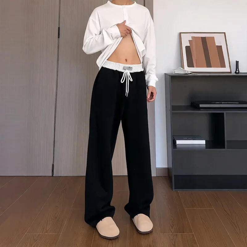 Pantalones de baile de Jazz caídos de estilo americano con diseño de hoz, pantalones deportivos, pantalones casuales transpirables de secado rápido, pantalones para correr