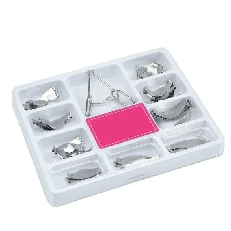 36Pcs/box NO.1.330 Dental Saddle Contoured Metal Matrices Matrix Universal with Spring Clip