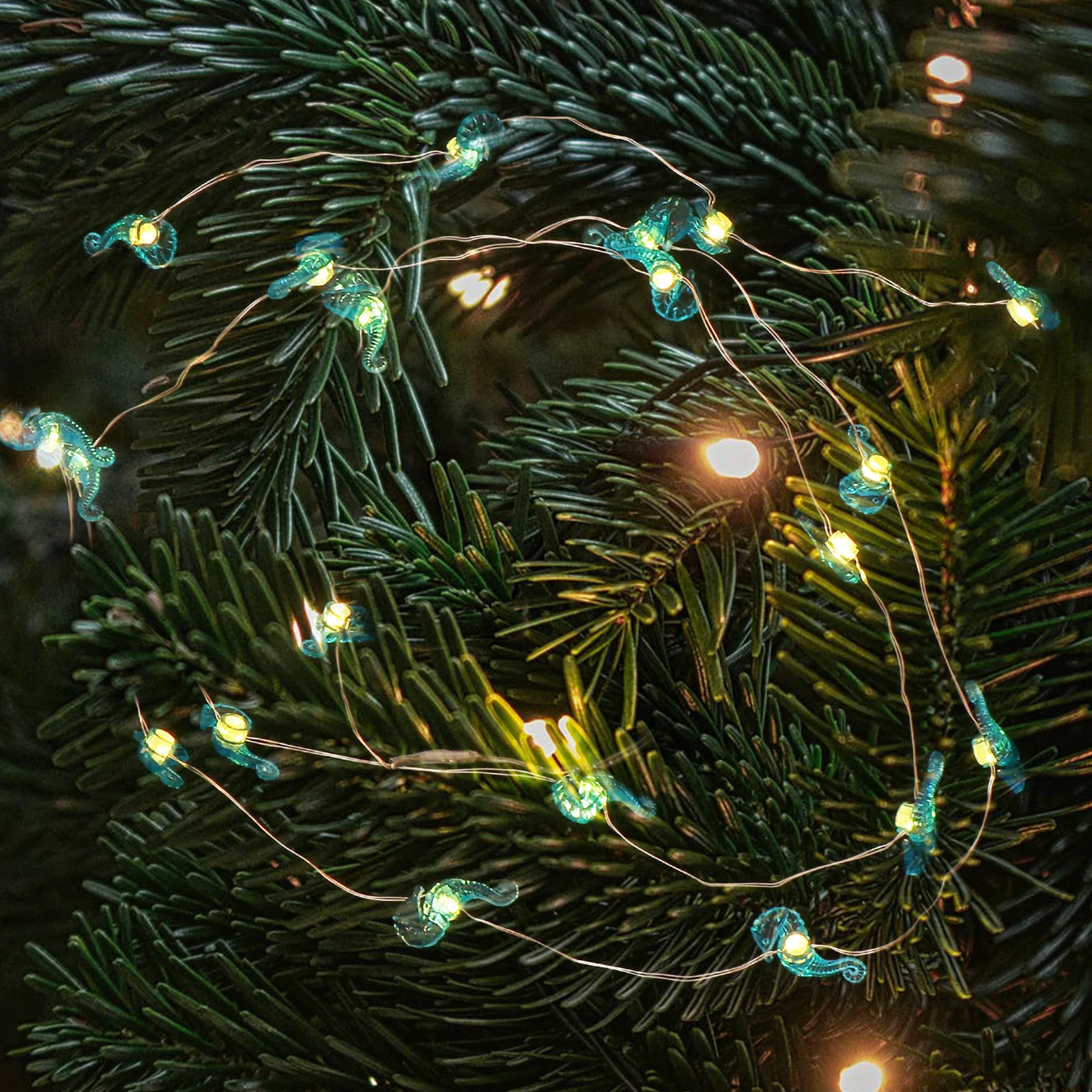 

1Pcs Ocean Series Copper Wire String Light Exquisite Holiday Decorative Party Light Lantern for Bedroom Festival Celebration