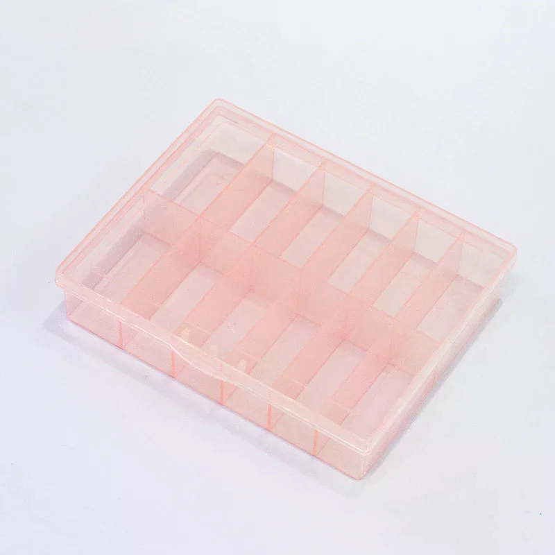 12 กริดโปร่งใสเล็บฟอยล์กล่องเก็บเครื่องประดับพลาสติกลูกปัดอัญมณี Rhinestones เล็บปลอมเคล็ดลับ Art กล่องกรณี