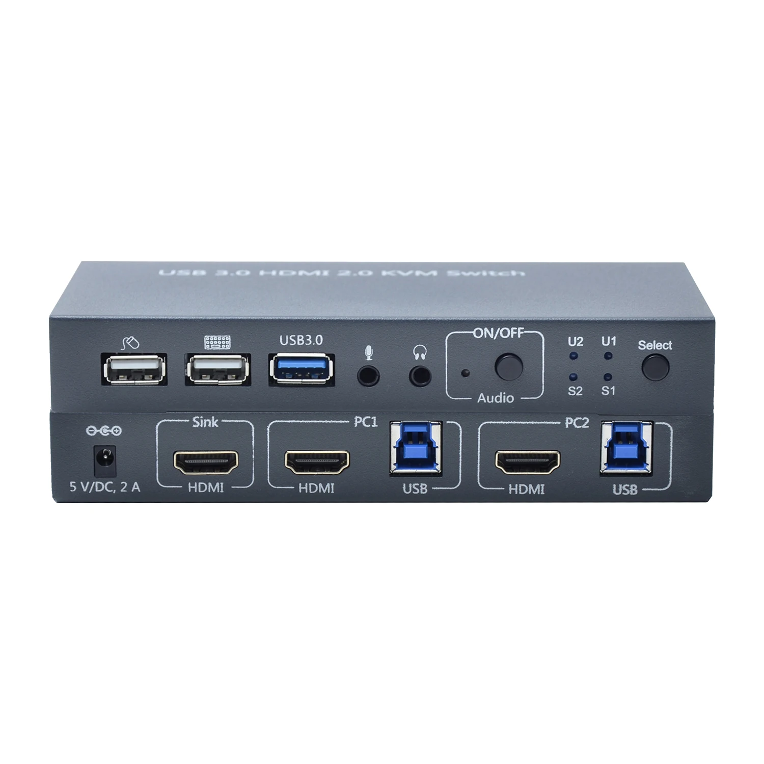 Interruttore KVM 2 x1 con HDMI singolo