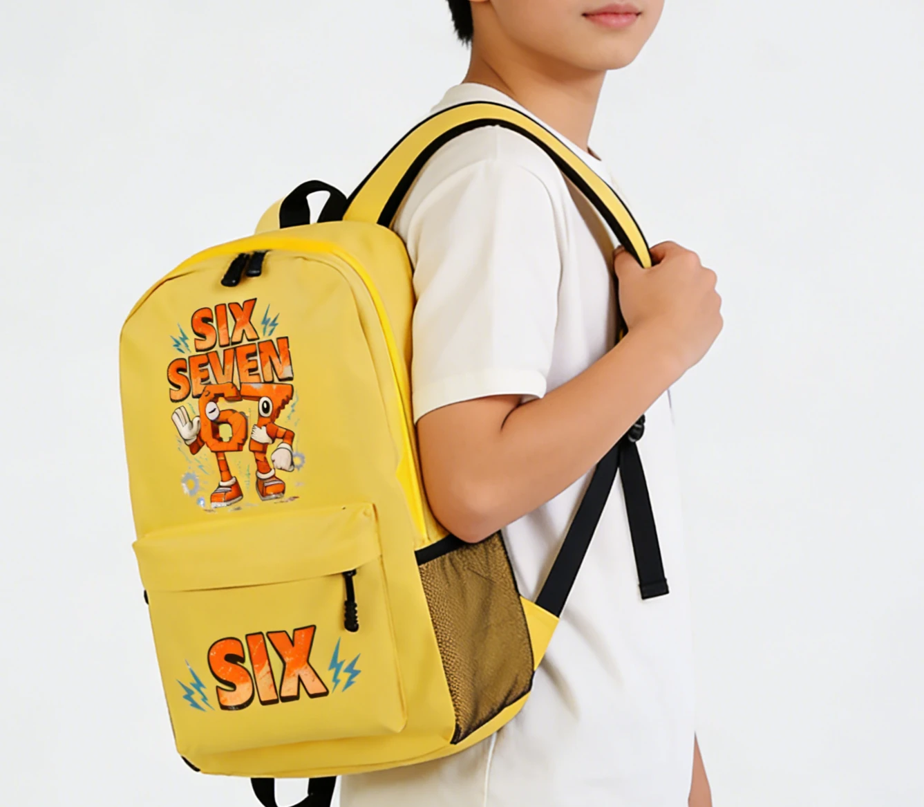

Boy Girl Six Seven School Bag Trendy Gaming Italian Brainrot Six Seven Backpacks Fashion 67 Number Middle High Student Bagpack