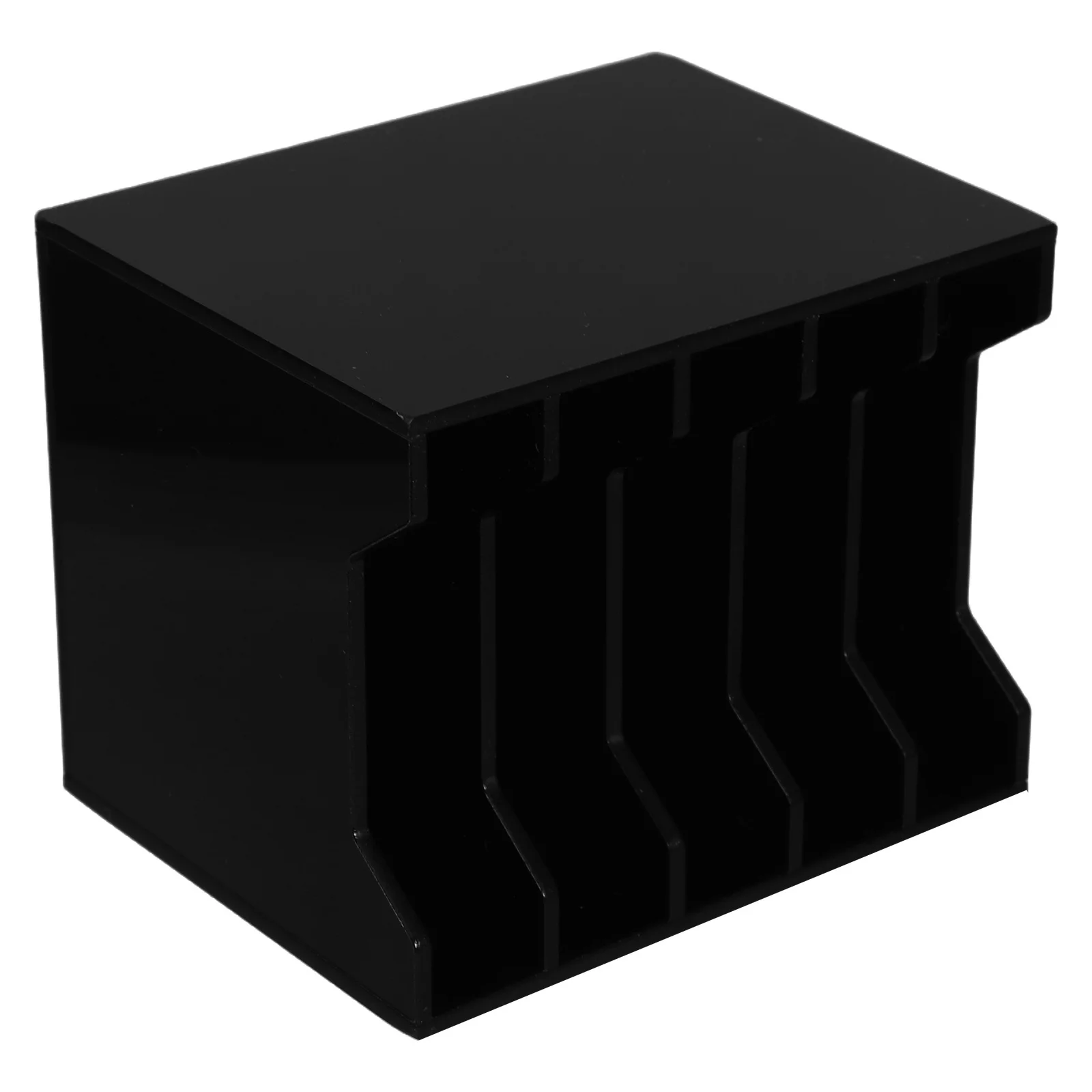 

5 Slot Cell Phone Organizer Box Sturdy Acrylic Desktop Storage for Mobile Devices Office Classroom Meeting Room Desk Tidy