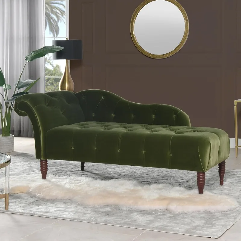 

Samuel Tufted Chaise Lounge (Olive Green Performance Velvet)