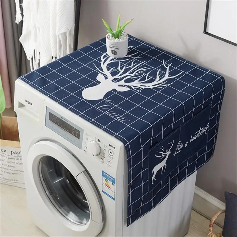 

Cotton And Linen Practical All-match Fashion Simple Portable Kitchen Dust Cover General Cover Towel Home Furnishing Geometry