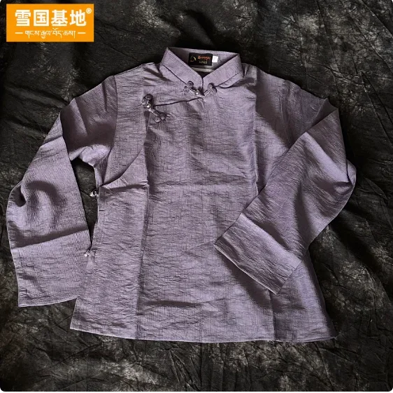 中国 Xizang レディース ソリッド カラー チベット スタイル シャツ