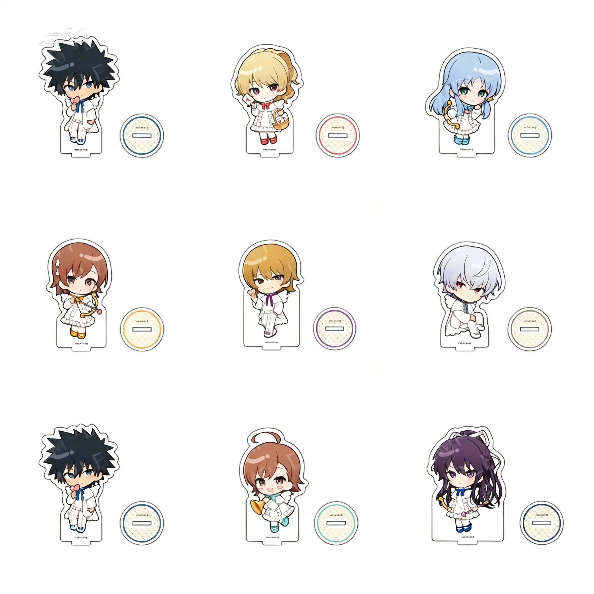 Anime A Certain Magical Index Q-style Cupid Series Index Acrylic Stand Model Plate Keychains Desktop Ornament