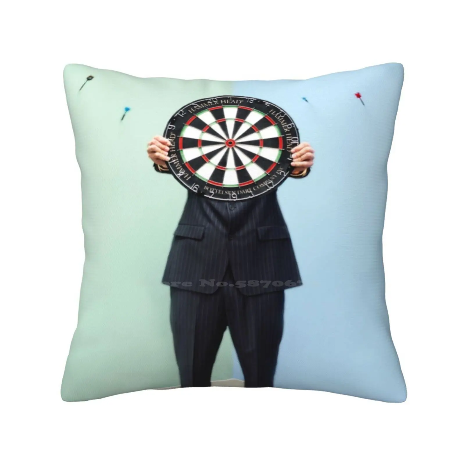 Bad Aim Pillows Case Bedroom Home Decoration Target Aim Suit Love Romance Darts Dart Board Colorful Missing Green Wall Blue