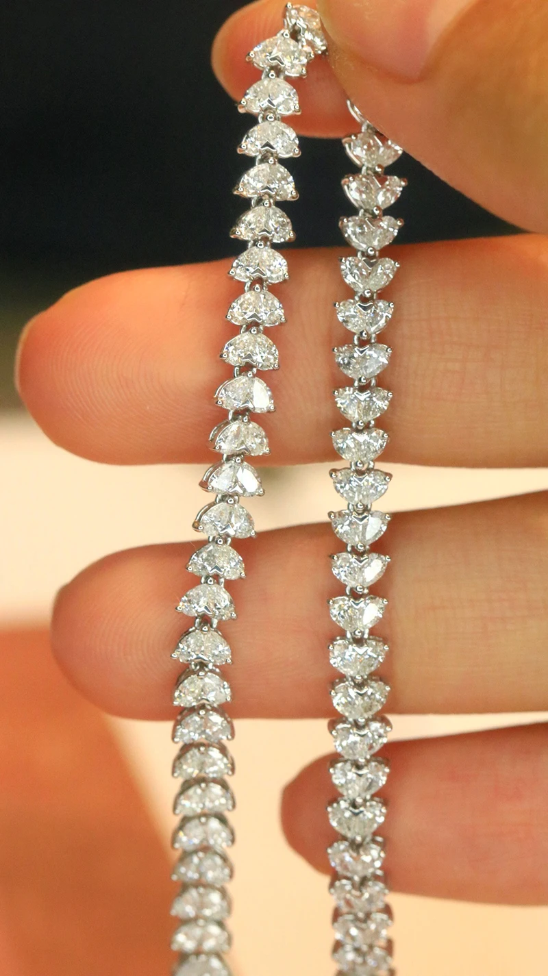 KUGG 100% 18K White Gold Bracelet Luxury Design 3.90carat Real Natural Diamond Bracelet for Women Senior Banquet Fine Jewelry