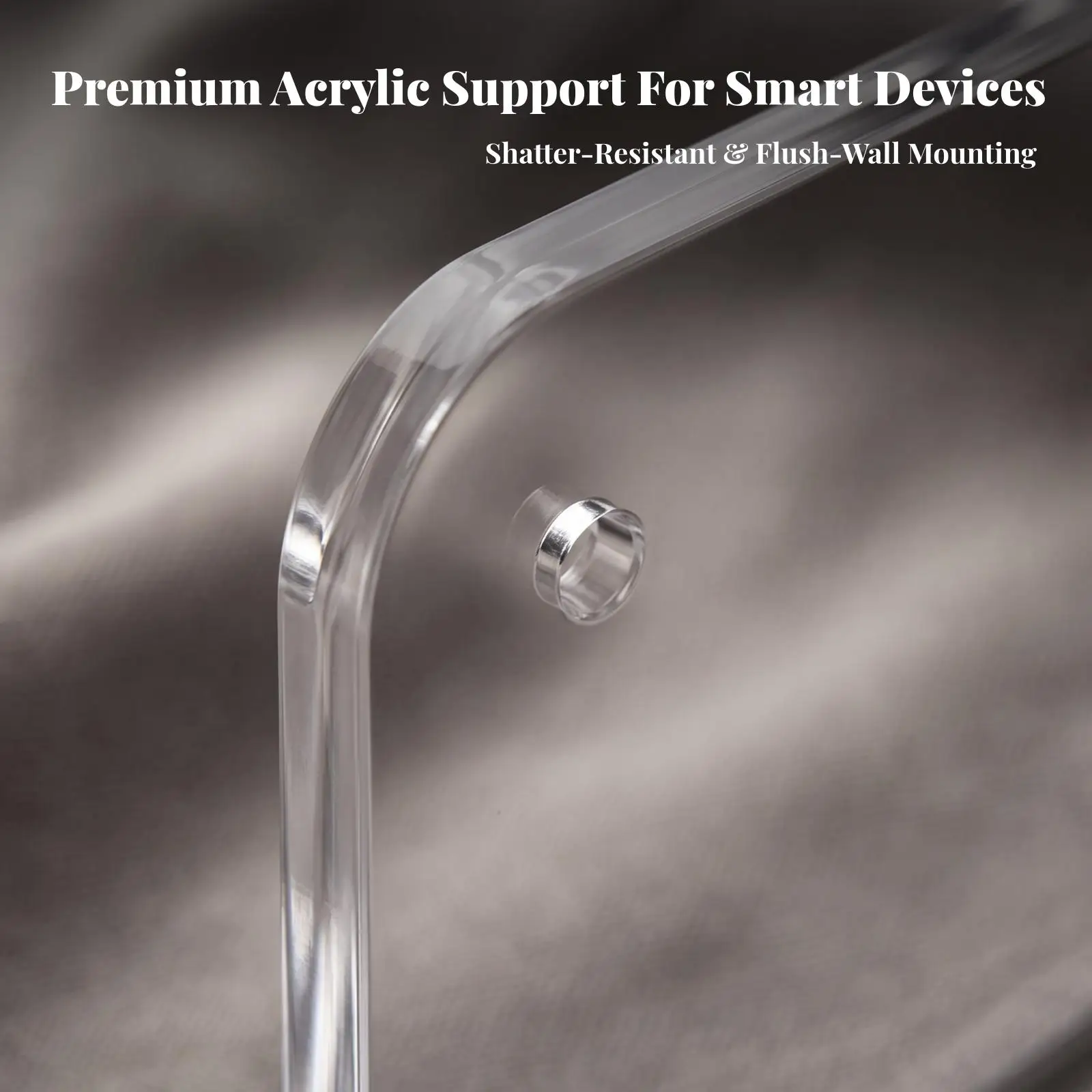 3 Pieces Acrylic Shelf Bracket Easy to Install Wall-Mounted Shelf Bracket