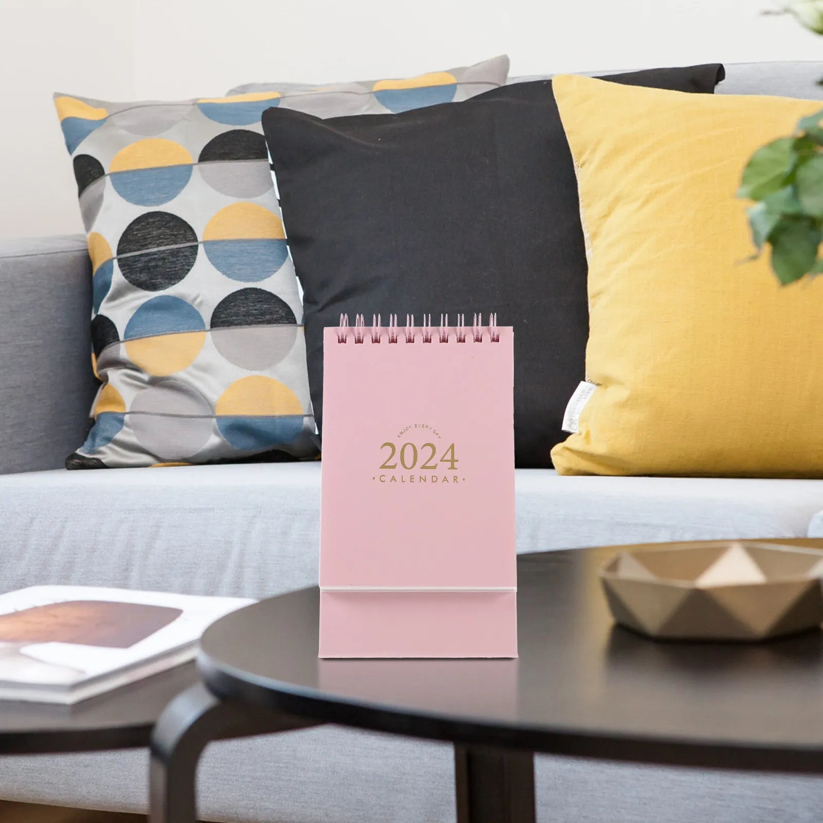 

Standing Paper Desk Calendar 2024 Classic Simple Style Month Calendar Office Desktop Daily Use Decorative Accessory