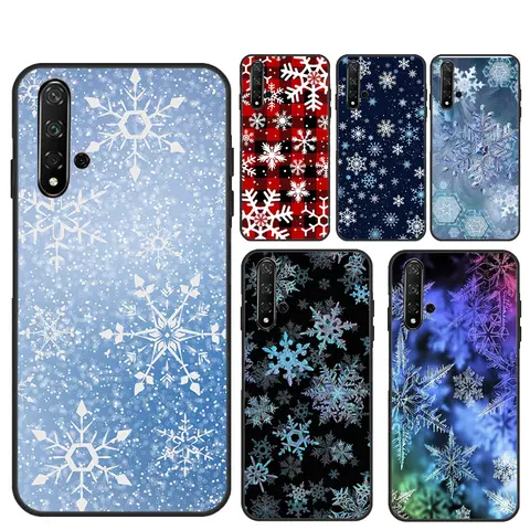 Copo de nieve de invierno para Huawei Nova 12s 12i 11i 7i 8i 9 10 SE Y91 Y90 Y60 Y70 Y72 Y61 P60 Pro P30 P40 Lite