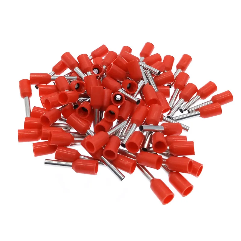 1000Pcs Insulated Tubular Terminal European Style Cold Pressed Terminal End Wire Connector Electrical Crimp Terminator