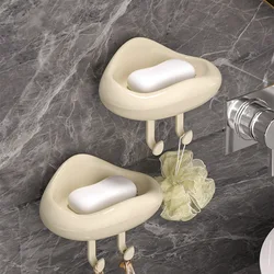 Cloud Soap Drain Dish Self-Adhesive Soap Travel Container With Hooks Punch Free Soap Holder Decorative Soap Dish for Bathroom