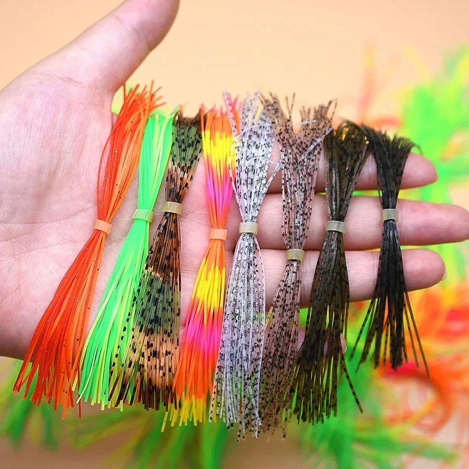 MNFT 8 Bundles 13 cm Länge Fliegenbindematerial Streamer Nymphenbeine Buzzbaits Spinner Glitzer Barred Color Jig Tintenfischrock – Detail 5