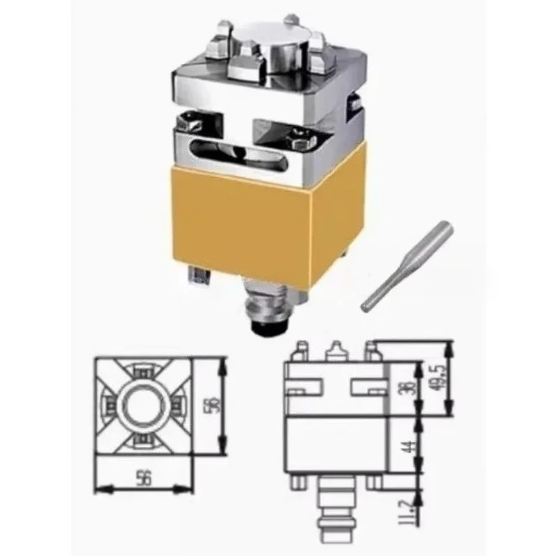 Precision CNC Carving Chuck ER/3R Interface for EDM Spark Machine Clamping 80mm 150mm Square Pneumatic Chuck with Connecting Rod