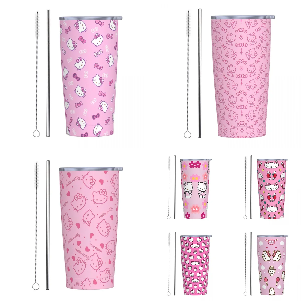 Hello Kitty Stainless Steel Tumbler Camping Mugs Cup 40oz Thermal Mug Insulated Hot Drinks Milk Tea Water Bottle