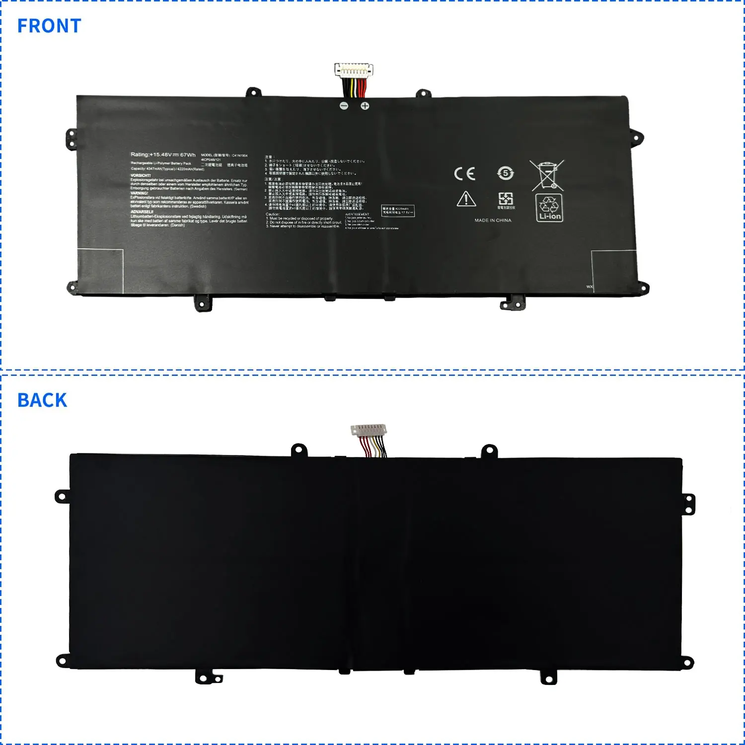 DXT Neue Laptop Batterie C41N1904 Für ASUS ZenBook 14 UX425UA UM425IA UX425EA UX425JA BX325JA UX325EA UX325JA UX363EA