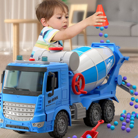 Large Simulation Engineering Mixer Truck Model Inertia Transporter Concrete Cement Truck Light Music Children Toys Gift