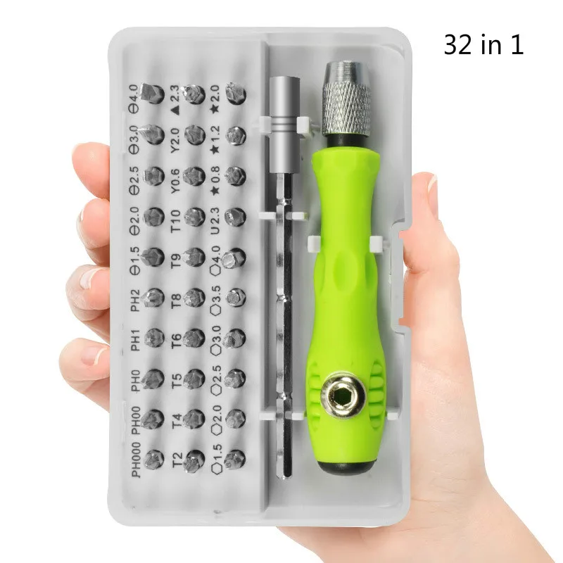 32-in-1 Multi-function Screwdriver Set Mobile Phone Digital Camera Plug Razor Teardown Repair Tool Screwdriver Bit Set