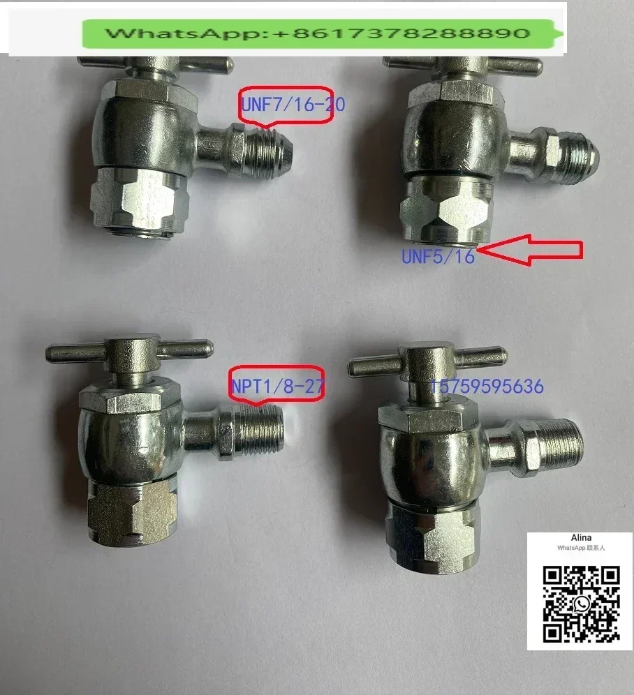

UNF7/16-20 European standard accumulator shock absorber nitrogen charging tool connector 1/8NPT shock absorber