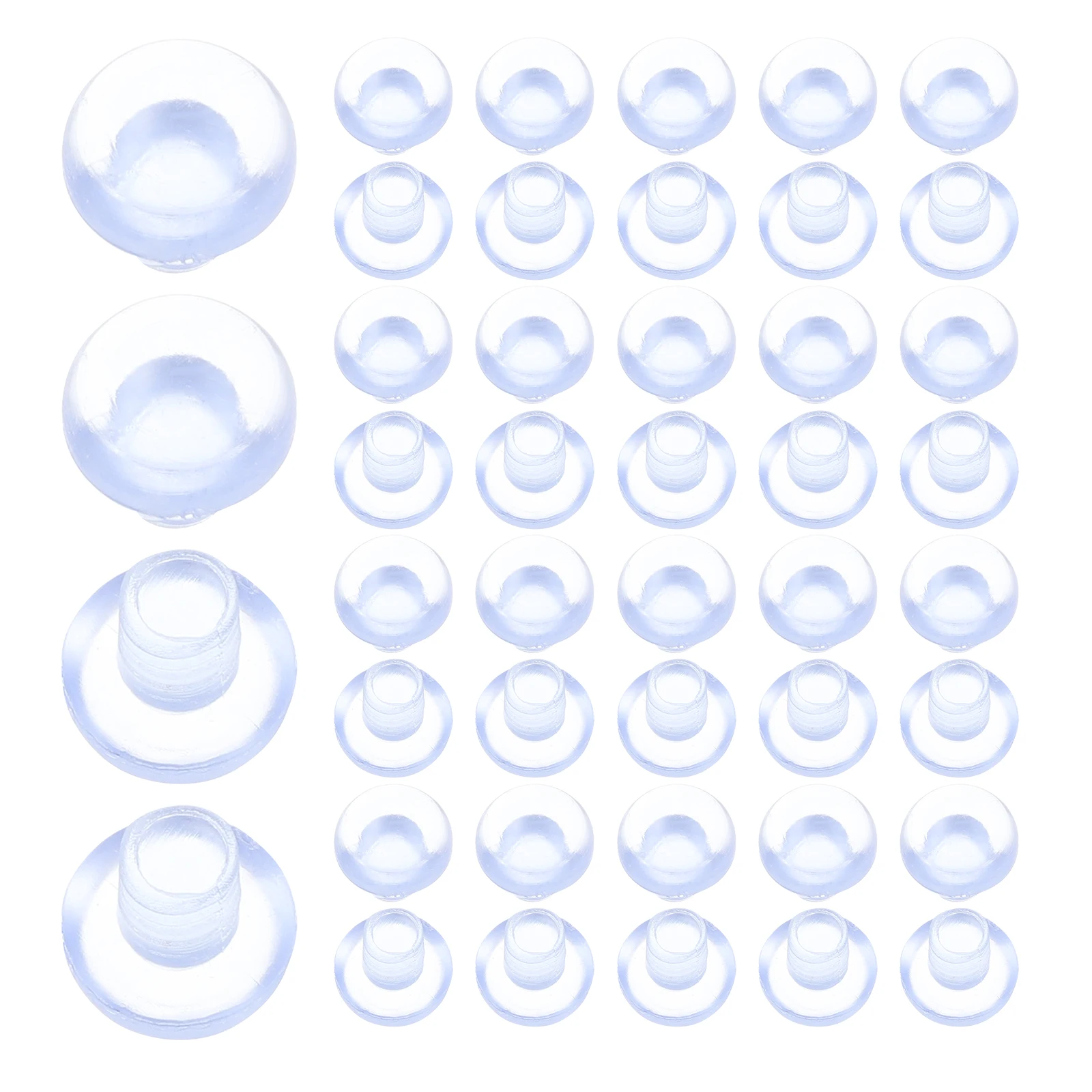 

200pcs Transparent Office Chair Feet Pads 5Mm Thick Anti-Skid Floor Protectors Arched Design Noise Reduction Wear-Resistant Easy