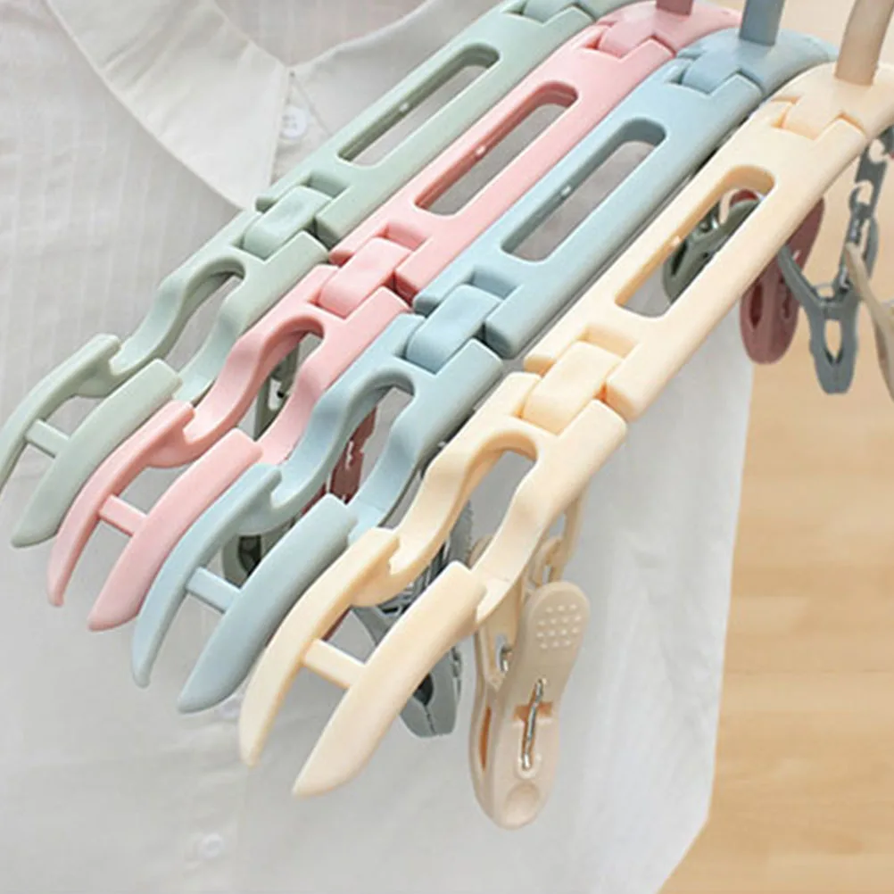 

Multifunctional Clothes Hangers Foldable Drying Racks Portable Coat Hanger Non Slip Travel Friendly Space Saving Solution For