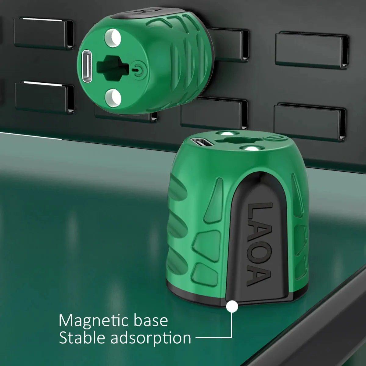 LAOA Multifunction Magnetizer Rechargeable Demagnetizer with Lithium Battery LED Light for Magnetizing 6.35mm Screwdrivers Bits