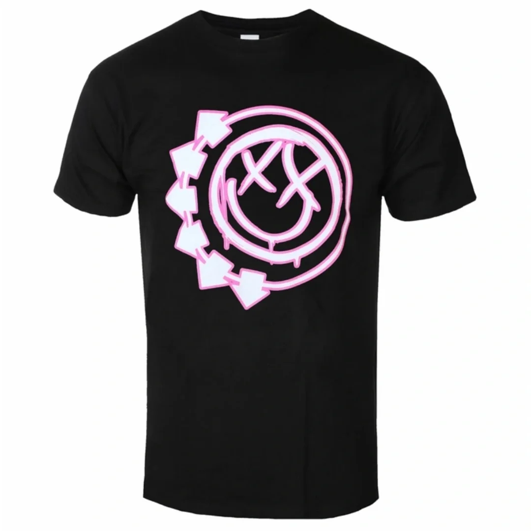 Blink 182 Six Arrow Pattern Printed Pop Punk Band T-shirt in Street Hip-hop Style Suitable for Both Men and Women
