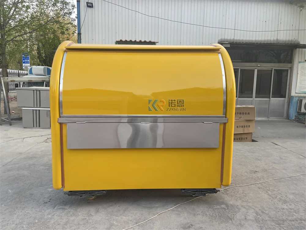 Custom Color Size Food Truck Mobile Kitchen Coffee Snack Ice Cream Kiosk Concession Fast Food Trailer Cart With Wheels