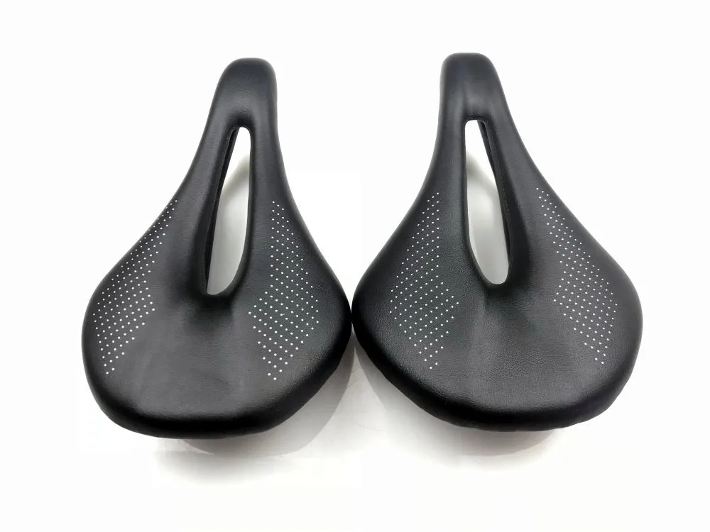초경량 풀 카본 안장, MTB 및 로드 바이크 안장, 가죽 쿠션, 240-143mm, 155mm