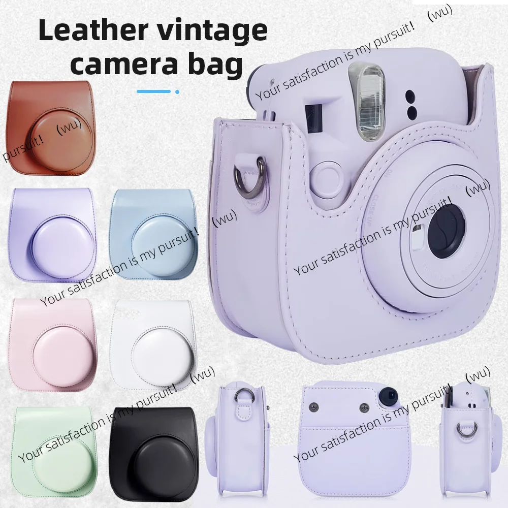 Retro Instant Camera Protective Case Camera Shoulder Bag PU Leather Lightweight Accessories for Fujifilm Instax Mini 12/11/9/8