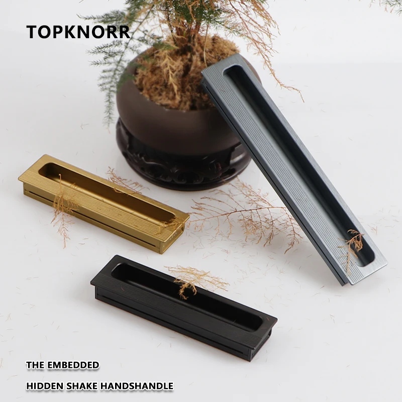 Cabinet Door Handle Hole-Free Built-in Button Hand Modern Simple Sliding Door Closet Handle Drawer Shoe Cabinet Hidden Handle