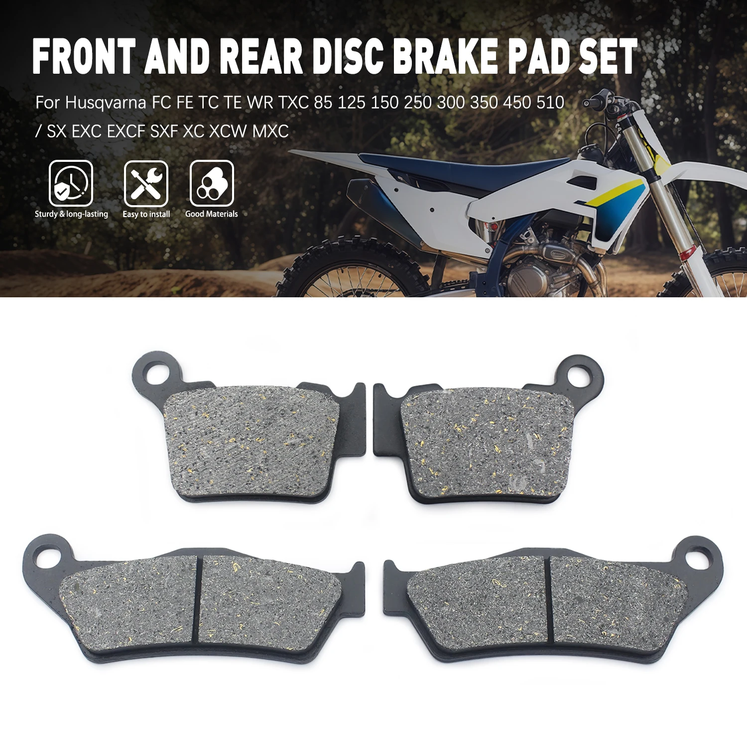 pastilhas-de-freio-dianteiras-e-traseiras-para-motocicletas-husqvarna-fc250-fe350-te300i-txc-510-cross-country-exc-300-exc-f-350-sx-150-fe-250