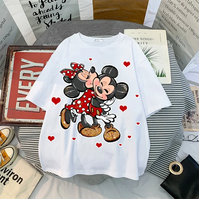 T-shirt Cute Funny Women Korean New Disney Summer Mickey Mouse Women\'s Tshirt Version Summer Women\'s Tshirt Clothes Y2K