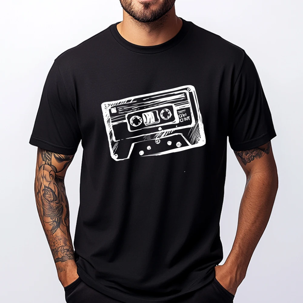 

Retro Old School Boombox Music Throwback 80 Cassette Tape Teeshirt Graphic T Shirt Comfortable Tshirt England Style