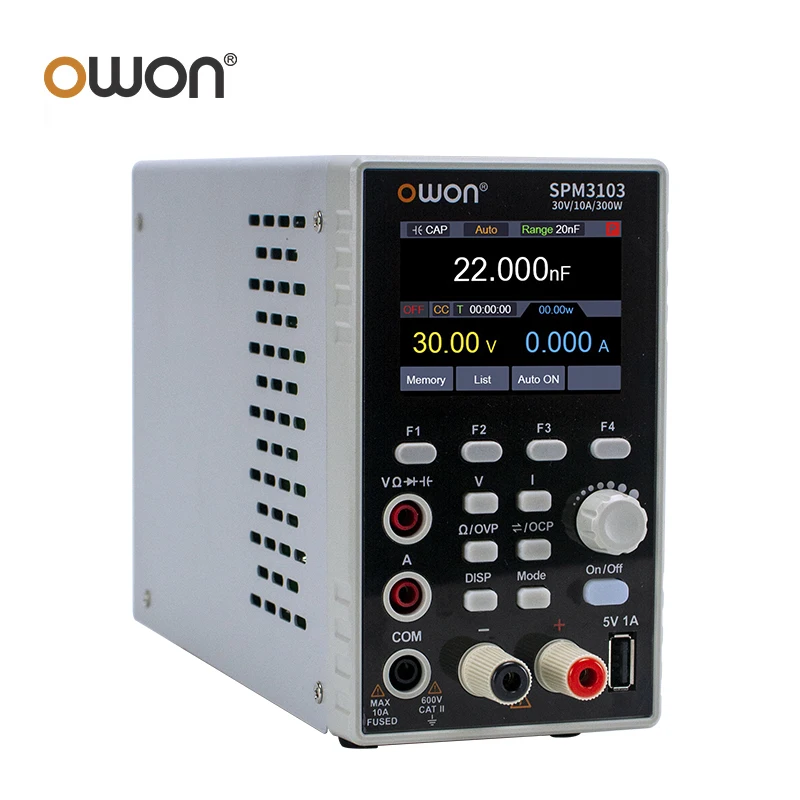 OWON SPM3103 Programmable DC Power Supply, Portable Laboratory Power Supply with 4 1/2 Digital Multimeter Voltage Regulator