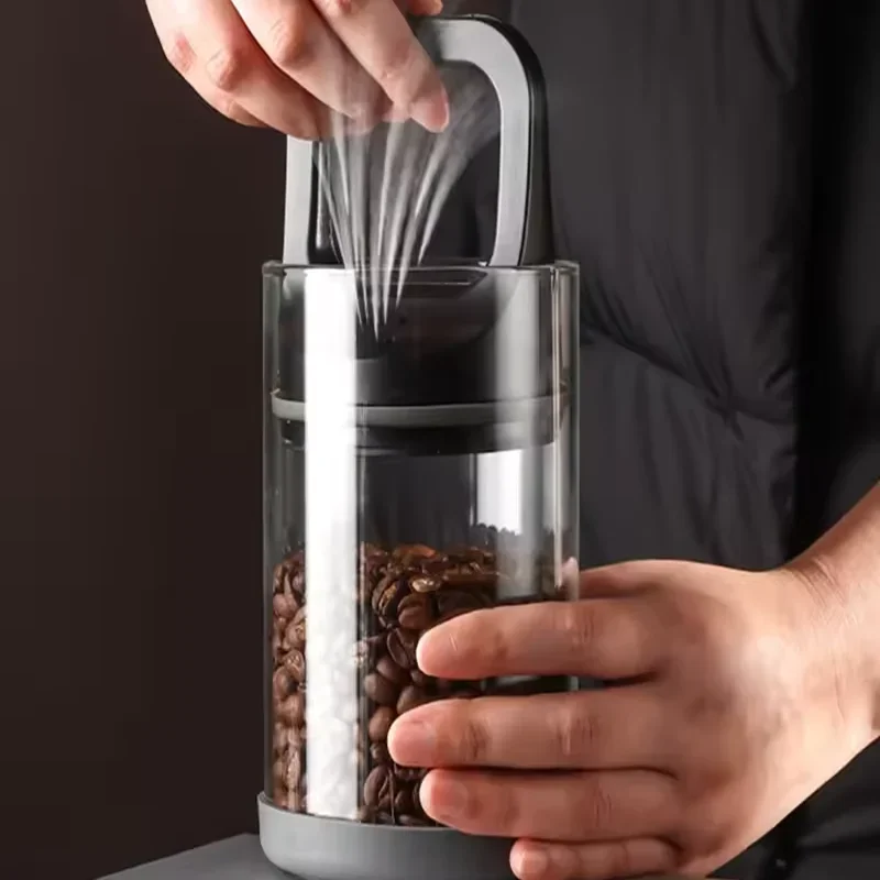 علب القهوة الزجاج مختومة جرة الزجاج فراغ مختومة تخزين جرة للمكسرات والوجبات الخفيفة الآفات برهان محكم الحاويات سعة كبيرة #5