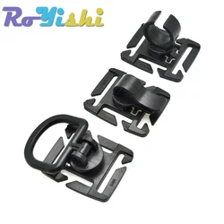 MOLLE Rotation Sternum Strap Tube Pipe Clip Holder Buckle Webbing 25mm Black