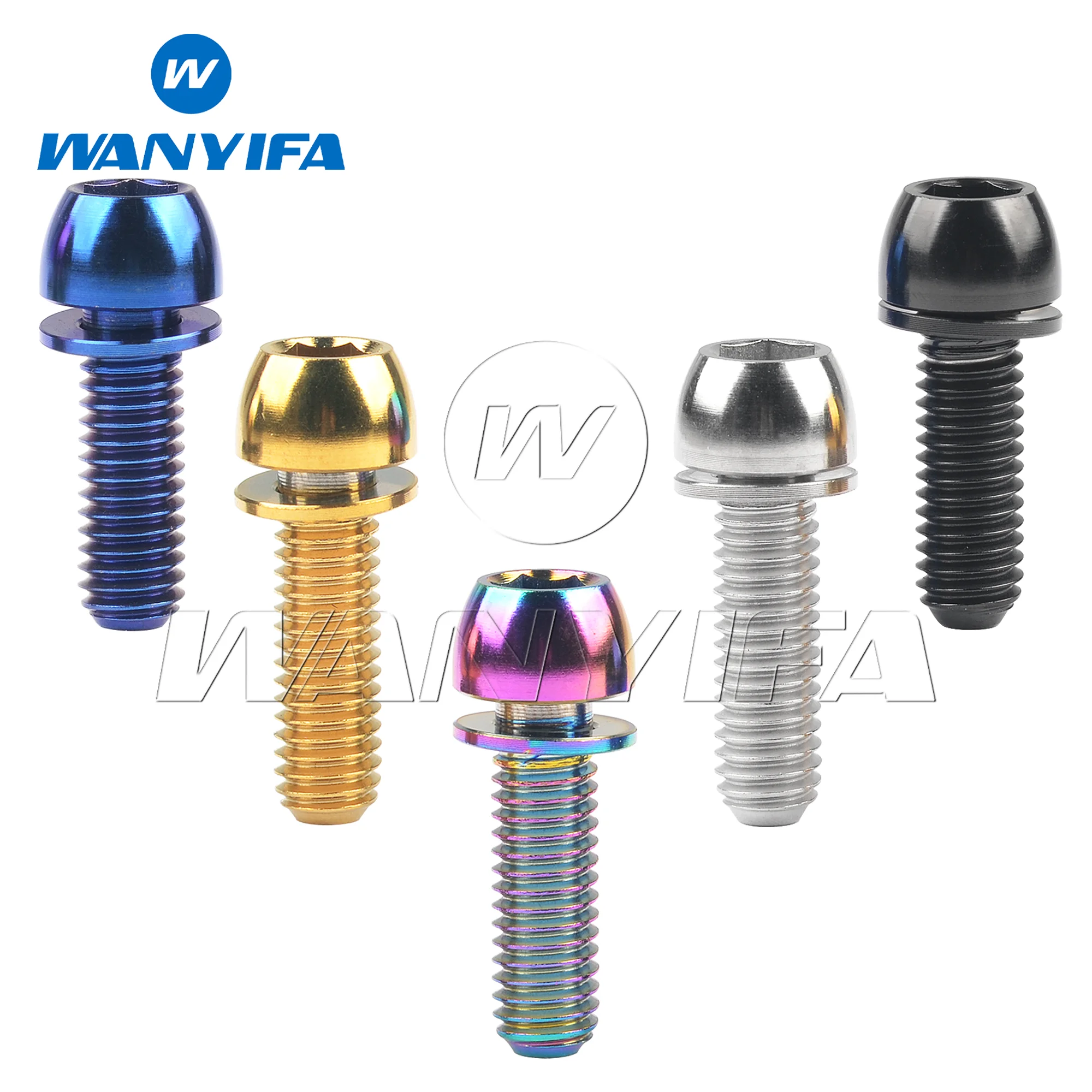 

Wanyifa Titanium Bolt M6x18/20mm Hexagon Socket Head Cap Screws With Washers for Bicycle Brakes