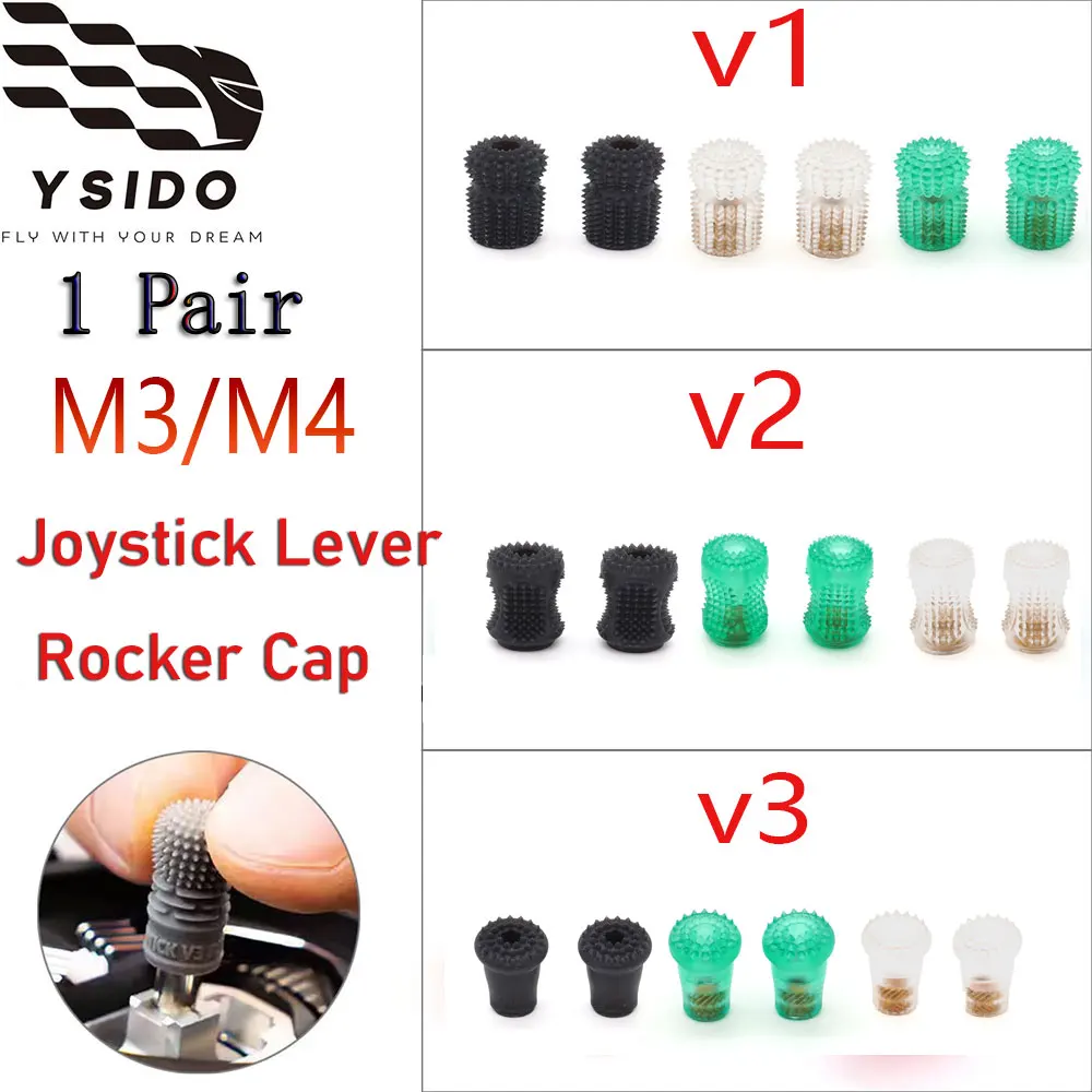 1 Pair M3/M4 RC FPV Drone Gimbal Stick Ends Joystick Lever Rocker Cap Non-Slipping for RC Drone Radiomaster GX12 TX12 TX16S DJI
